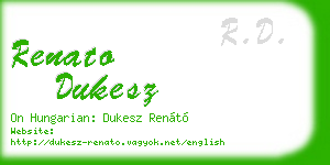 renato dukesz business card