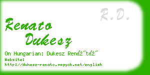 renato dukesz business card